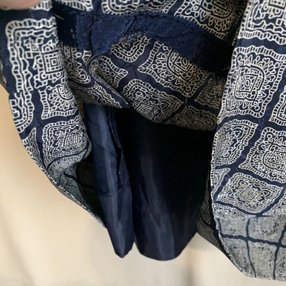 Pendleton Country Sophisticates Midi Skirt Blue Geometric Print Lined Vintage 8 - Picture 8 of 12